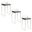 Fuji Stacker 26 Inch Fixed Height Counter Stool Set of 3 In Brushed Black