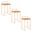 Fuji Stacker 26 Inch Fixed Height Counter Stool Set of 3 In Camel and Gold