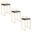 Fuji Stacker 26 Inch Fixed Height Counter Stool Set of 3 In Gold and Black