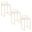 Fuji Stacker 26 Inch Fixed Height Counter Stool Set of 3 In Gold and White