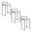 Fuji Stacker 26 Inch Fixed Height Counter Stool Set of 3 In Light Grey and Black