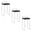 Fuji Stacker 30 Inch Fixed Height Barstool Set of 3 In Black and Stainless Steel