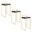 Fuji Stacker 30 Inch Fixed Height Barstool Set of 3 In Gold and Black