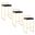 Fuji Stacker 30 Inch Fixed Height Barstool Set of 3 In Gold and Black
