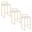 Fuji Stacker 30 Inch Fixed Height Barstool Set of 3 In Gold and White
