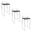 Fuji Stacker 30 Inch Fixed Height Barstool Set of 3 In Stainless Steel and Brown