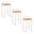 Fuji Stacker 30 Inch Fixed Height Barstool Set of 3 In Stainless Steel and Camel