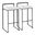 Fuji Stacker Barstool Set of 2 In Black and White