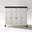 Full Size Granite Top Kitchen Cart In White and Black