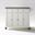 Full Size Granite Top Kitchen Cart In White and Gray