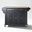 Full Size Wood Top Kitchen Cart In Black and Natural