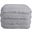 Fyori Striped Hand-Woven All-Natural Ottoman Pouf In Gray