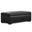 Gabbie Faux Leather Rectangular Storage Ottoman In Midnight Black