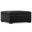 Gabbie Faux Leather Square Coffee Table Storage Ottoman In Midnight Black