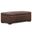 Gabbie Vegan Faux Leather Rectangular Storage Ottoman In Distressed Chestnut Brown