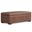 Gabbie Vegan Faux Leather Rectangular Storage Ottoman In Distressed Saddle Brown
