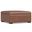 Gabbie Vegan Faux Leather Square Coffee Table Storage Ottoman In Distressed Saddle Brown