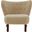 Gabriel Modern Wingback Chair In Tan and Dark Brown