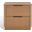 Gabrietta 2 Drawer Nightstand In Natural and Black
