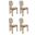 Gales Dining Chair Set of 4 In Greige