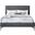 Gallo Vegan Leather King Bed In Dark Grey