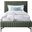 Gallo Vegan Leather Twin Bed In Green