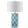 Garden Light Blue and Off-White 27 Inch Lattice Table Lamp