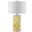 Garden Yellow and Off-White 27 Inch Lattice Table Lamp