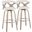 Gardenia 30 Inch Fixed Height Barstool Set of 2 In Cream White