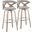 Gardenia 30 Inch Fixed Height Barstool Set of 2 In White and Chrome