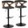 Gardenia Adjustable Barstool Set of 2 In Black Walnut