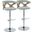 Gardenia Adjustable Barstool Set of 2 In Green and White