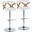 Gardenia Adjustable Barstool Set of 2 In White and Cream