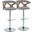 Gardenia Adjustable Barstool Set of 2 In Gray