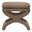 Gaston Ottoman In Caramel Velvet