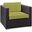 Gather Outdoor Patio Armchair In Espresso and Peridot