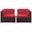 Gather Outdoor Patio Corner Sectional Set of 2 In Espresso and Red