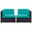 Gather Outdoor Patio Corner Sectional Set of 2 In Espresso and Turquoise