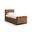 Gatsby Mohair Velvet Upholstered Twin Trundle Bed In Saddle