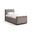 Gatsby Mohair Velvet Upholstered Twin Trundle Bed In Taupe