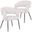 Gavin Series Modern Chair Set of 2 In Black Frame and Beige