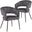 Gavin Series Modern Chair Set of 2 In Black Frame and Charcoal