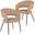 Gavin Series Modern Chair Set of 2 In Black Frame and Light Brown