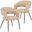 Gavin Series Modern Chair Set of 2 In Black Frame and Light Taupe