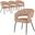 Gavin Series Modern Chair Set of 4 In Black Frame and Light Brown