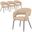 Gavin Series Modern Chair Set of 4 In Black Frame and Light Taupe