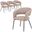 Gavin Series Modern Chair Set of 4 In Black Frame and Taupe
