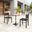 Gazebo Outdoor Dining Room Set In Black and Multicolor