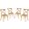 Gear Natural Dining Side Chair Set of 4