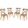 Gear Walnut Dining Side Chair Set of 4 EEI-3482-WAL